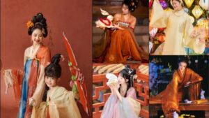 Chụp ảnh Trung Thu đẹp với áo dài và đèn lồng