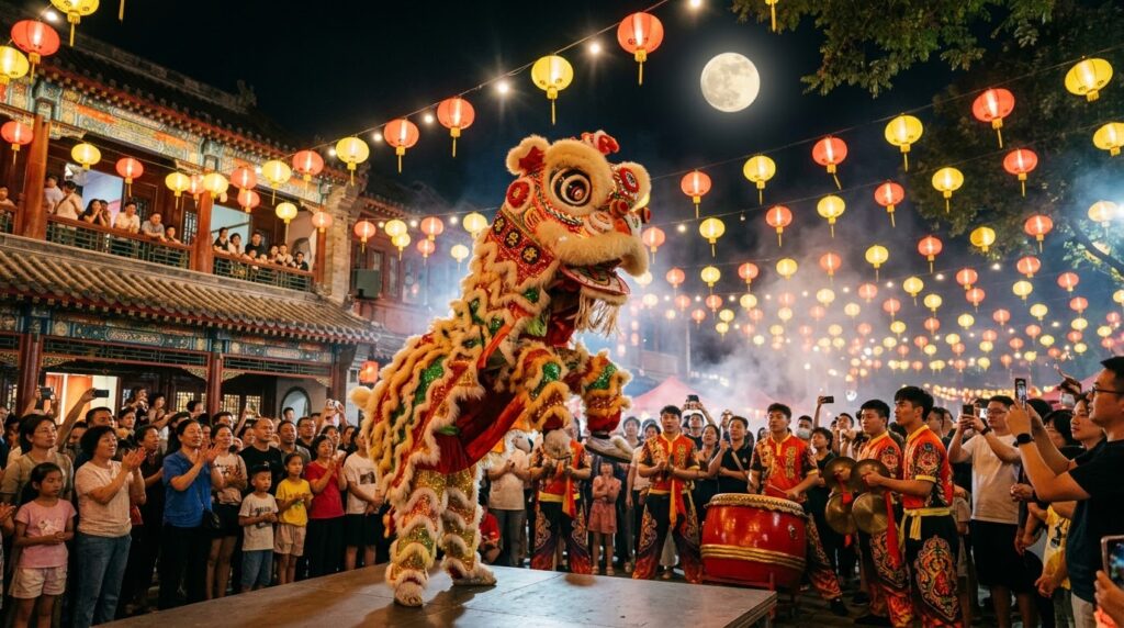 Hình ảnh múa lân Trung Thu sôi động trong đêm trăng 1 Người dùng kiểm tra thông tin nguồn ảnh và điều kiện sử dụng hình múa lân Trung Thu trên máy tính